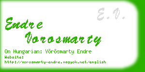 endre vorosmarty business card