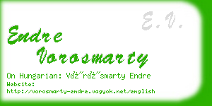 endre vorosmarty business card